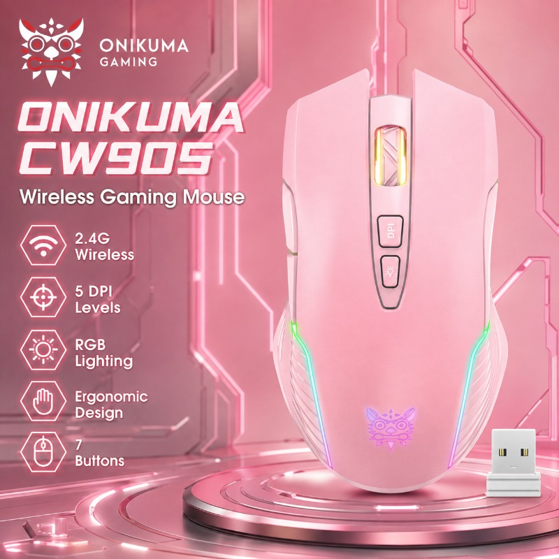 Es5 Esports Rgb Gaming Mouse - فأرة ألعاب لاسلكية/سلكية ONIKUMA CW905 بدقة