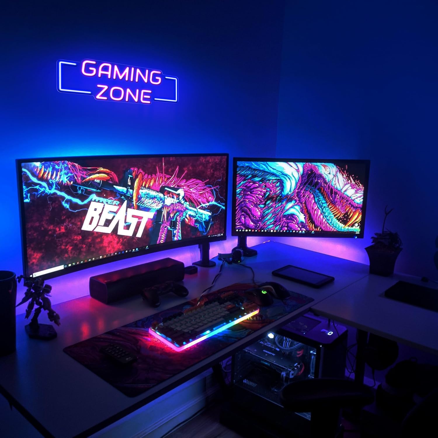 لافتة نيون لمنطقة الألعاب، إضا - مراجعة Esports Gaming Room وسعره