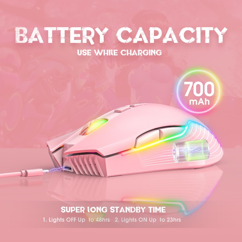 فأرة ألعاب لاسلكية/سلكية ONIKU - مراجعة Es5 Esports Rgb Gaming Mouse وسعره