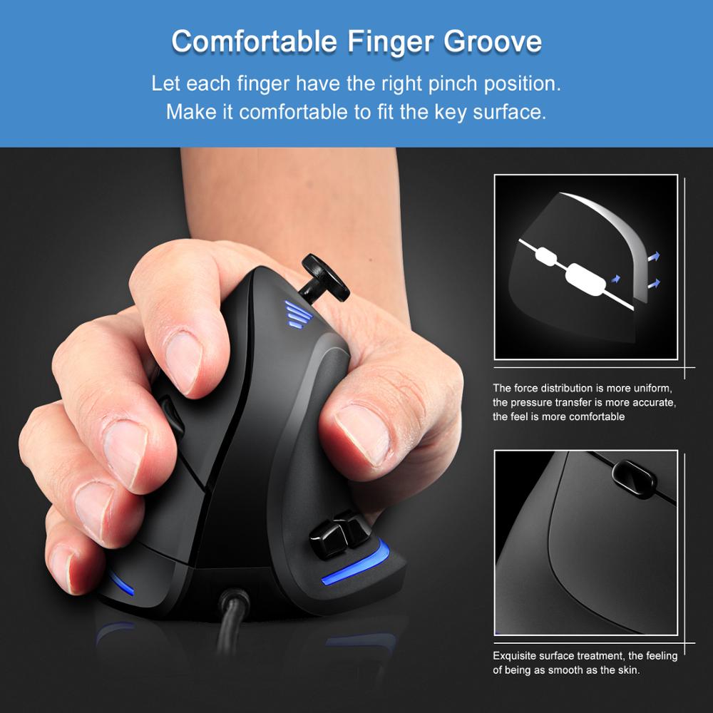 ZELOTES C18 ماوس سلكي عمودي مر - مراجعة Es5 Esports Rgb Gaming Mouse وسعره