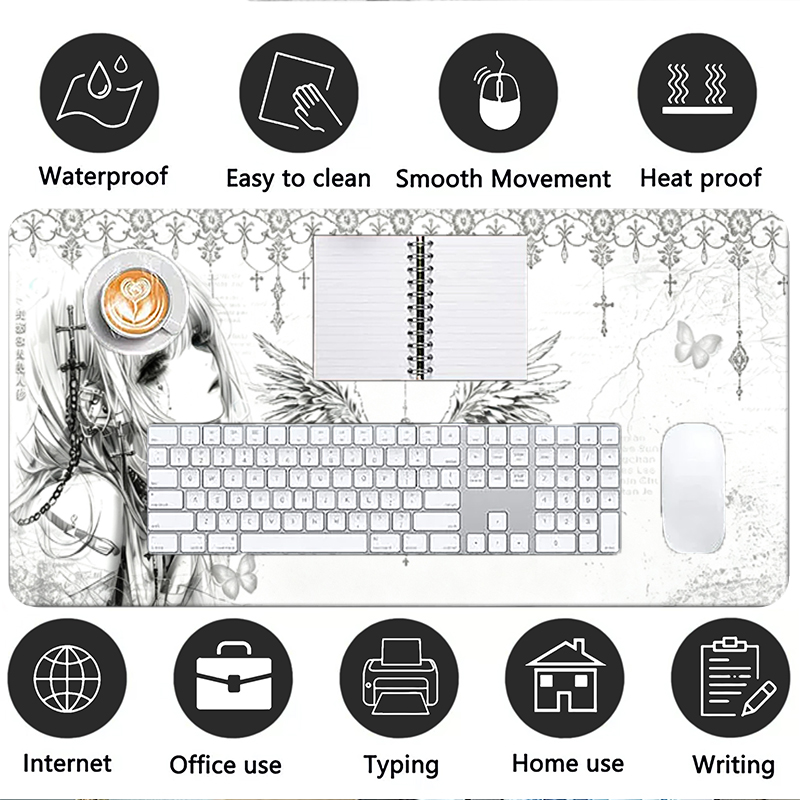لوحة ماوس جلدية سوداء وبيضاء ب - مراجعة Esports Gaming Keyboard وسعره