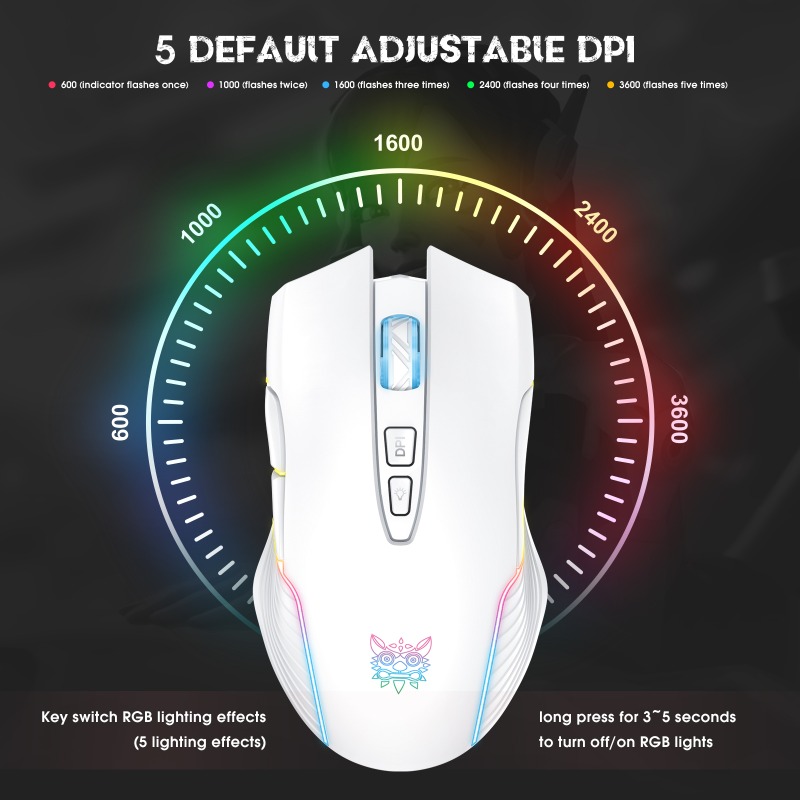 فأرة ألعاب لاسلكية ONIKUMA CW9 - مراجعة Es5 Esports Rgb Gaming Mouse وسعره